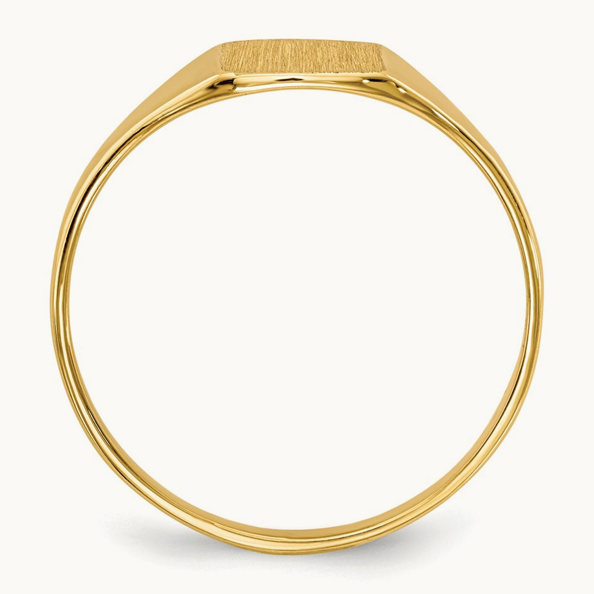 6.5x7. Closed Back Signet Ring, 0mm, 14K
