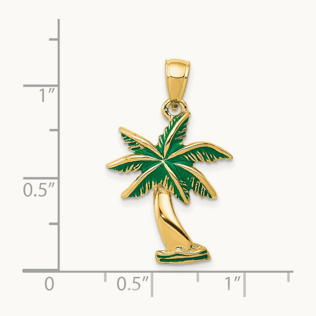 Enameled Palm Tree Pendant — photo set