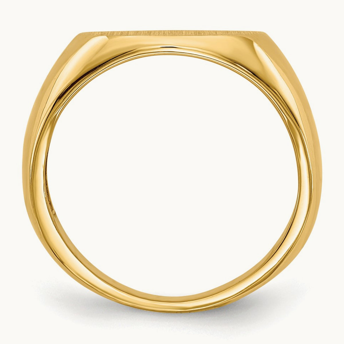 12.5x9. Open Back Signet Ring, 5mm, 14K