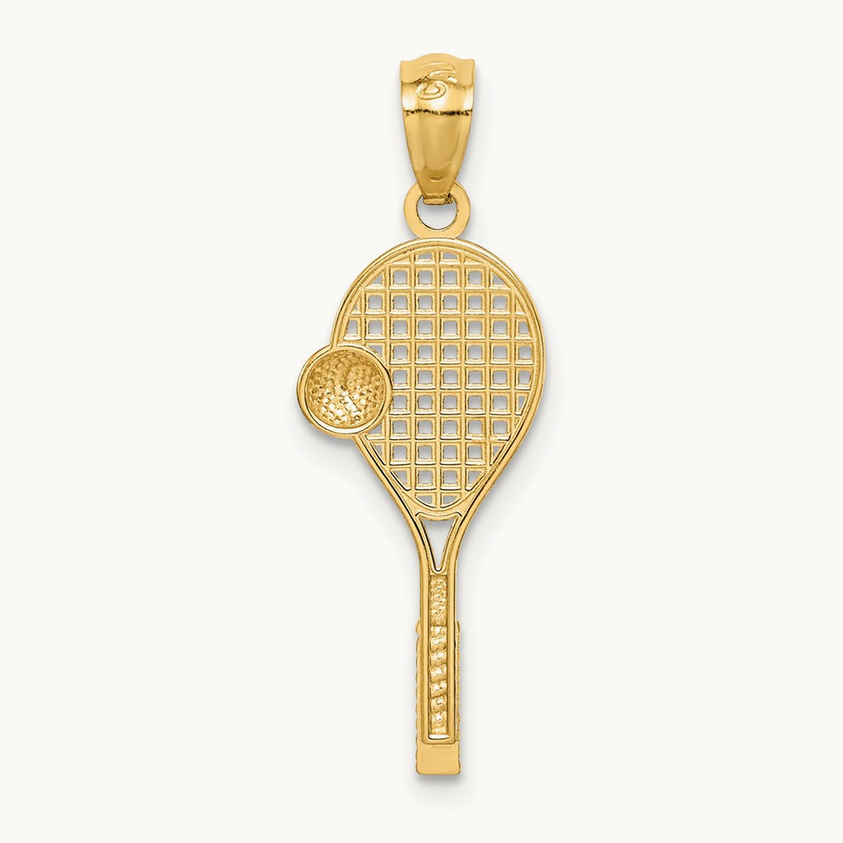 w/White Rhodium Tennis Pendant, 14K