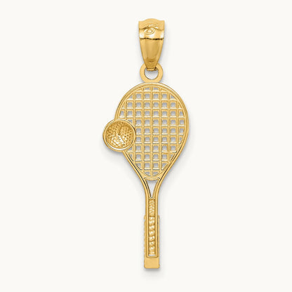 w/White Rhodium Tennis Pendant, 14K