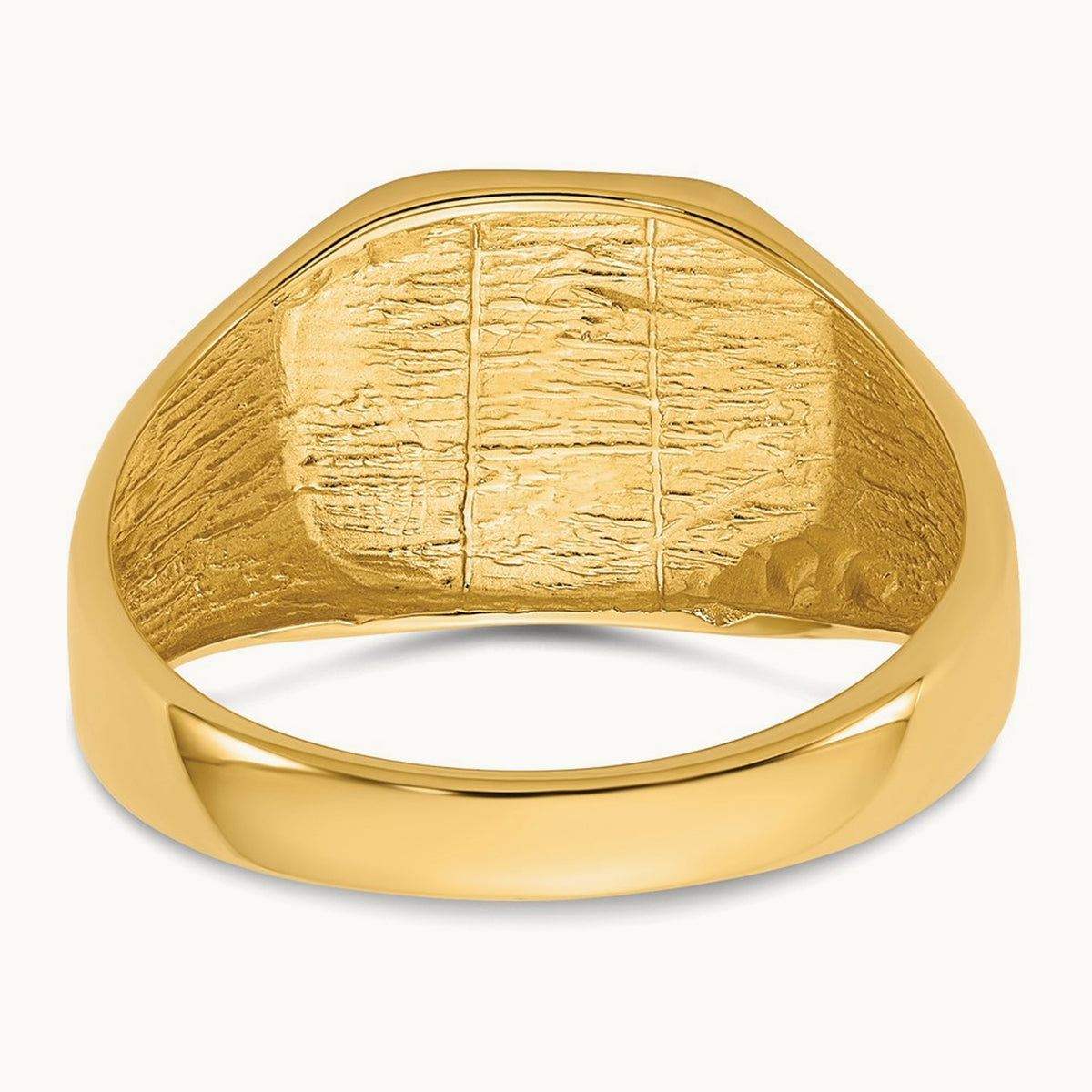12.5x11. Open Back Signet Ring, 0mm, 14K