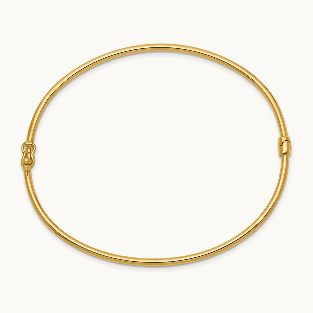 Hinged Bangle Bracelet — 14K Yellow Gold