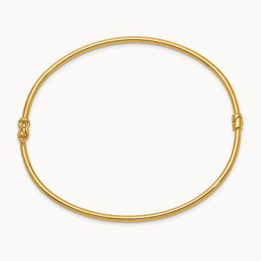 Hinged Bangle Bracelet — 14K Yellow Gold