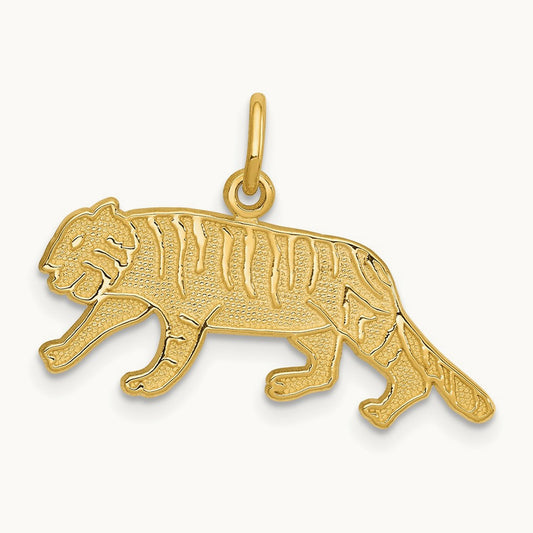 Tiger Charm, 14K