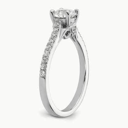 Round Semi-Mount Engagement Ring, 0.25 ct tw Lab-Grown Diamond