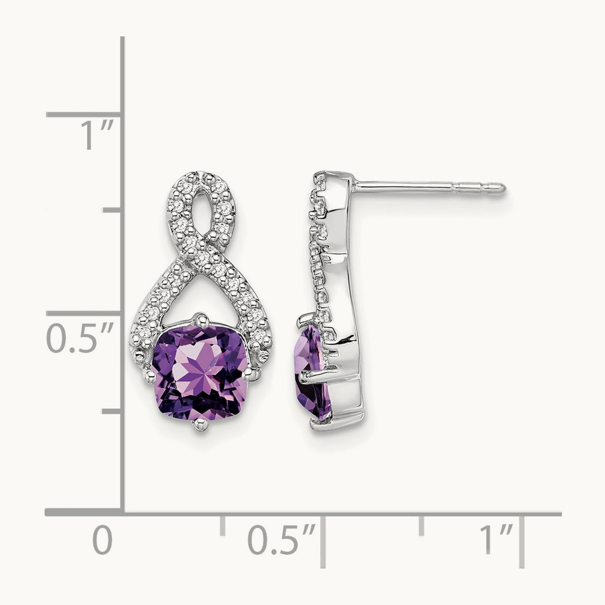 Amethyst and Diamond Earrings — photo set