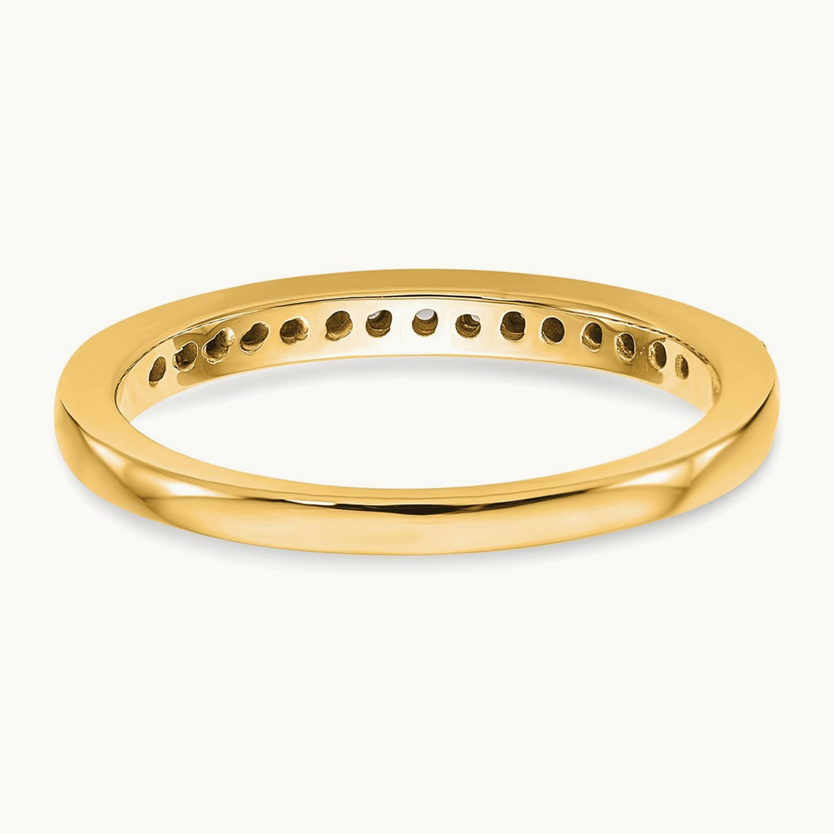 Wedding Band, 0.25 ct tw Lab-Grown Diamond — 14K Yellow Gold