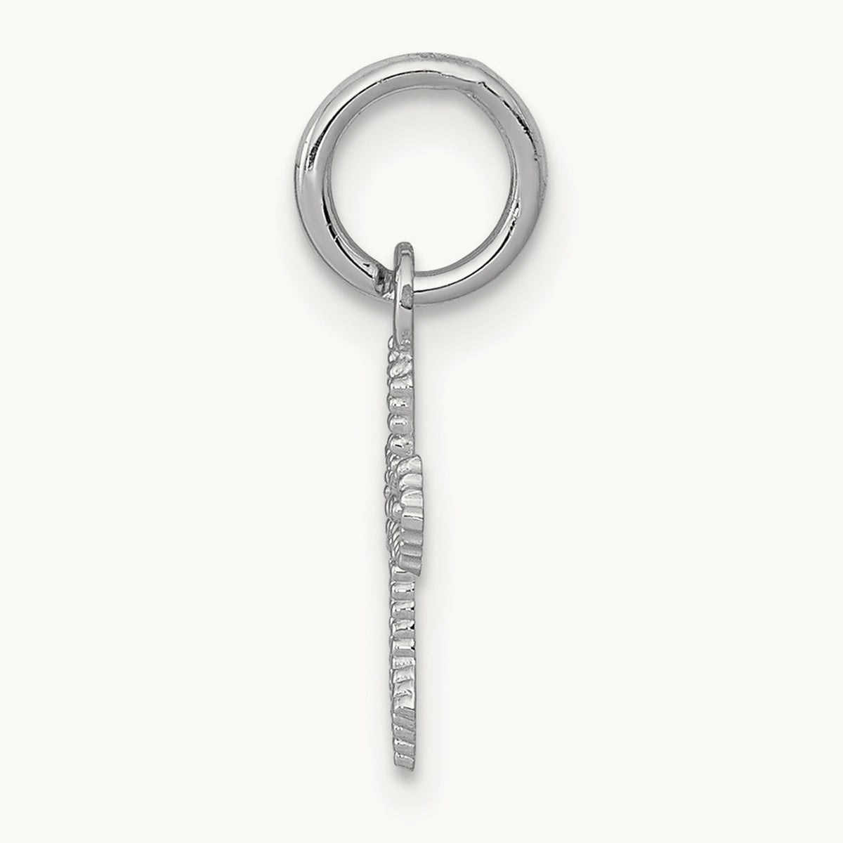 Passion Cross Charm — 14K White Gold