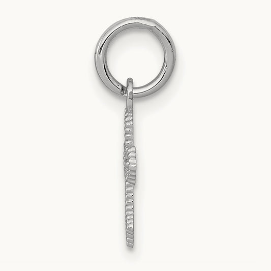 Passion Cross Charm — 14K White Gold