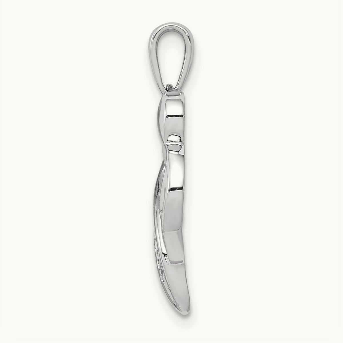 Diamond MOM Heart Pendant, 14K White Gold
