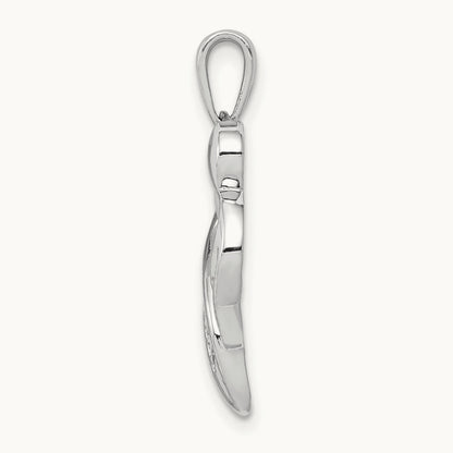 Diamond MOM Heart Pendant, 14K White Gold