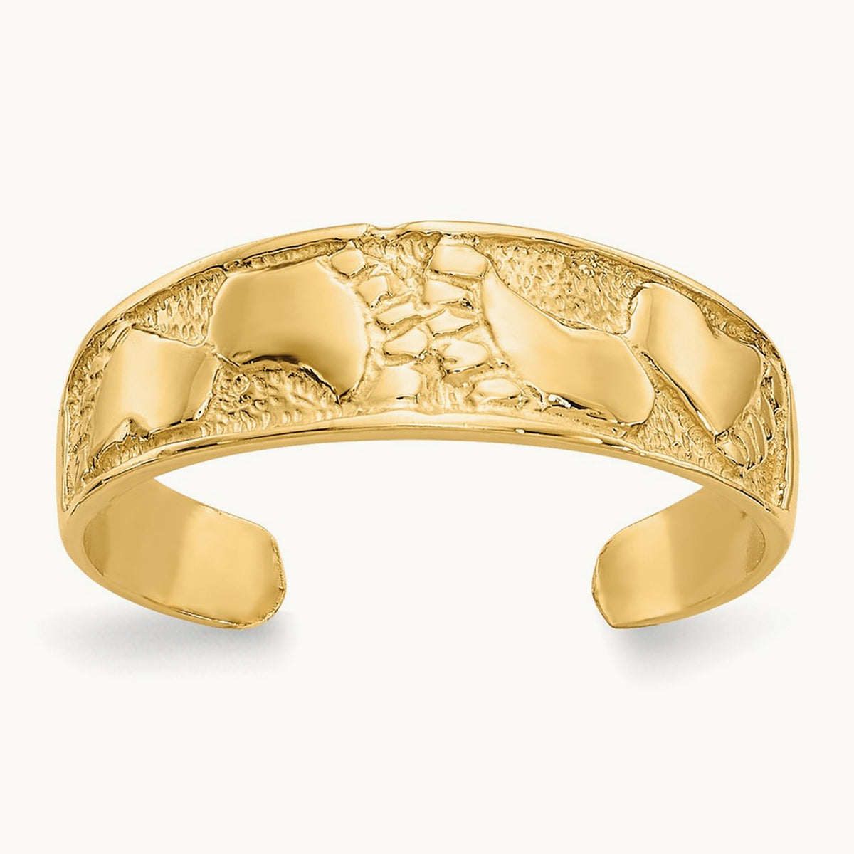 Footprints Toe Ring, 14K