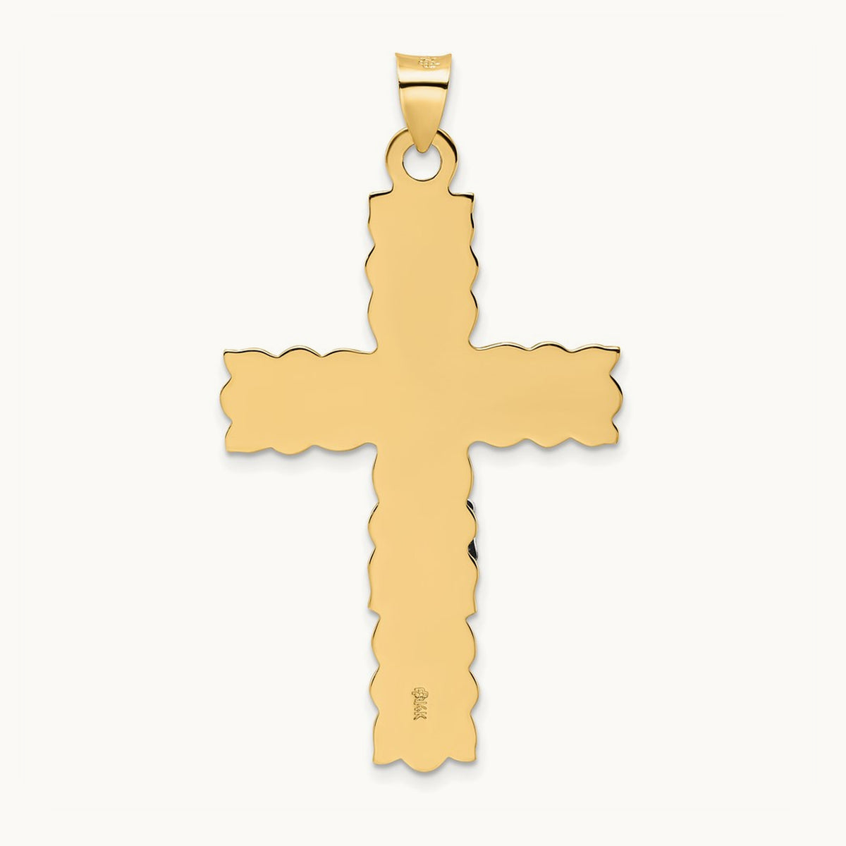 Polished Solid INRI Crucifix Pendant — photo set