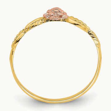Flower Ring, 14K Two-tone