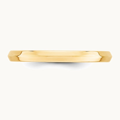 Knife Edge Comfort Fit Band — 14K Yellow Gold, 2.5mm