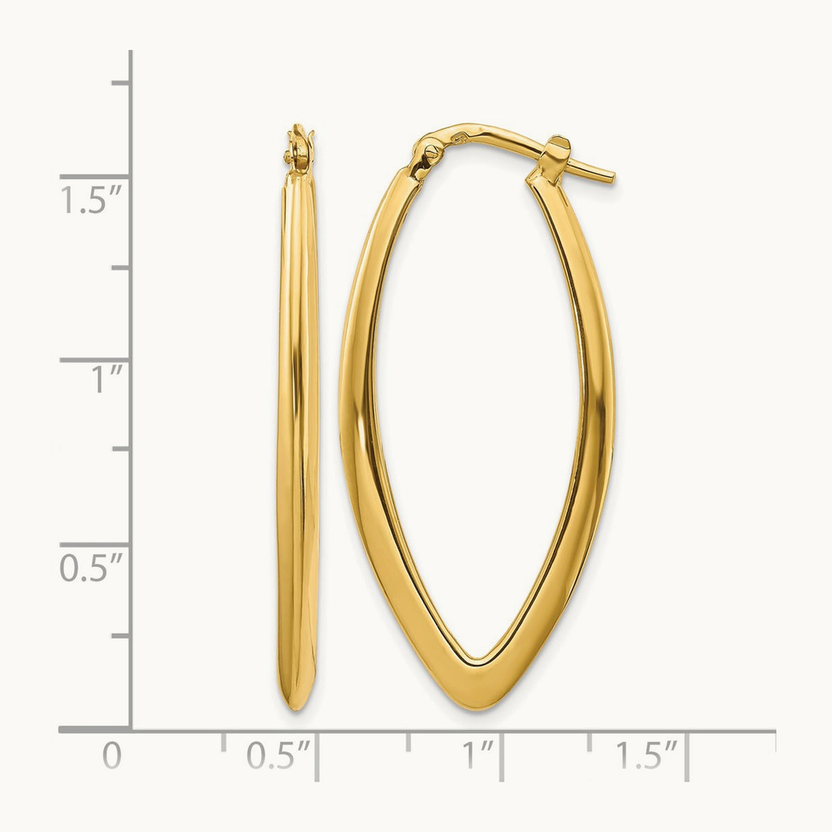 Polished Fancy Hoop Earrings — Leslie's — photo set