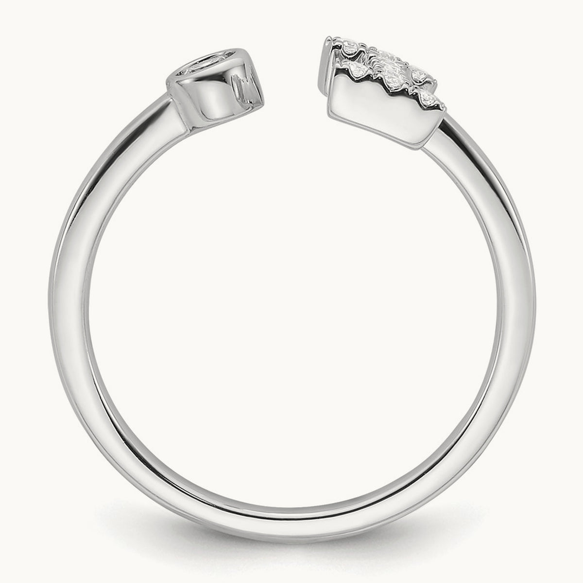 Initial I Adjustable Ring, 0.15 ct tw Lab-Grown Diamond