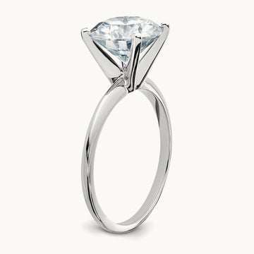 Round Solitaire Engagement Ring, 3.00 ct tw Lab-Grown Diamond — 14K White Gold
