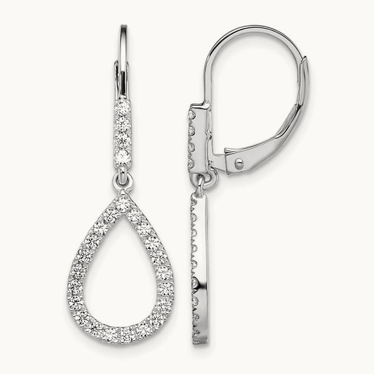 Dangle Leverback Earrings, 0.50 ct tw Lab-Grown Diamond