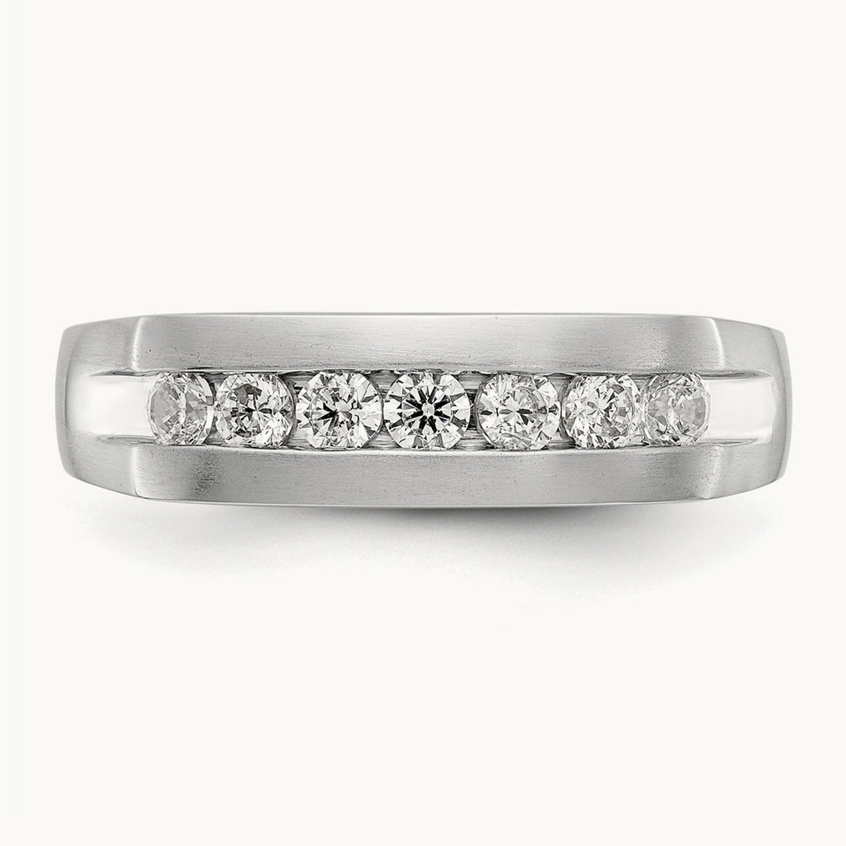Diamond Men's Band, 14K White Gold