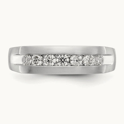 Diamond Men's Band, 14K White Gold