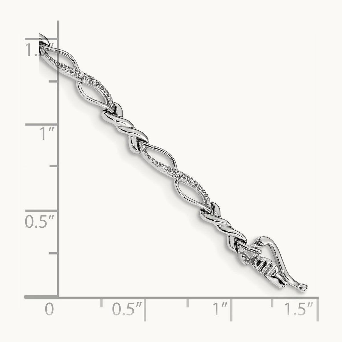 Diamond Bracelet, 14K White Gold