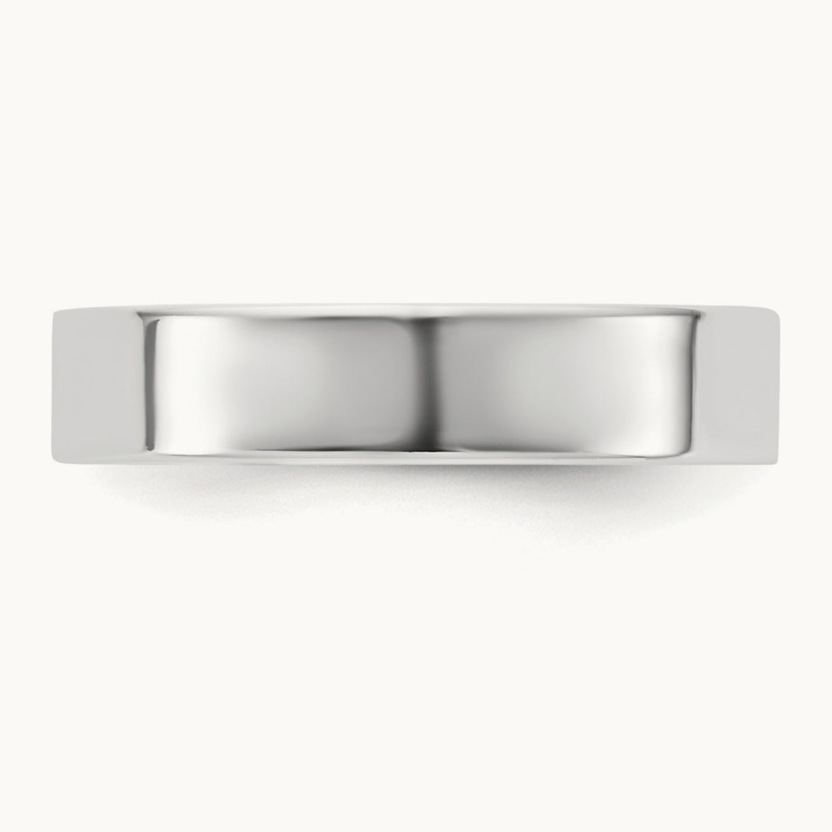 Standard Flat Comfort Fit Band, 4.5mm, 10K White Gold