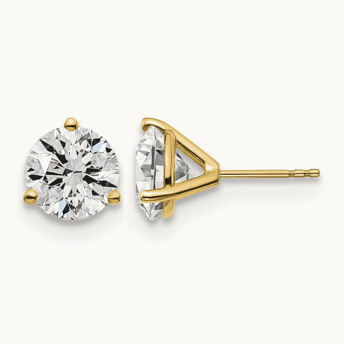 Round Stud Earrings, 0.10-6.00 ct tw Lab-Grown Diamond