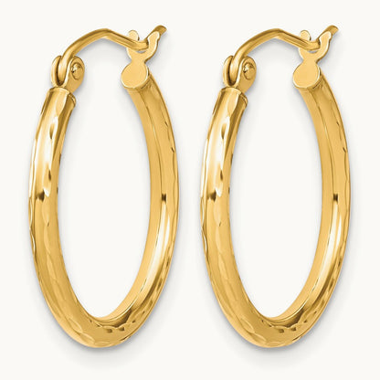 Textured Hinged Hoop Earrings — Leslie's — 20mm