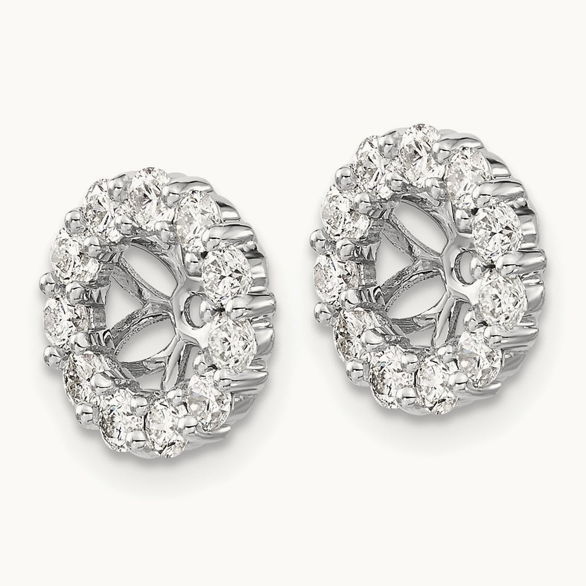 Diamond Earring Jackets — 14K White Gold