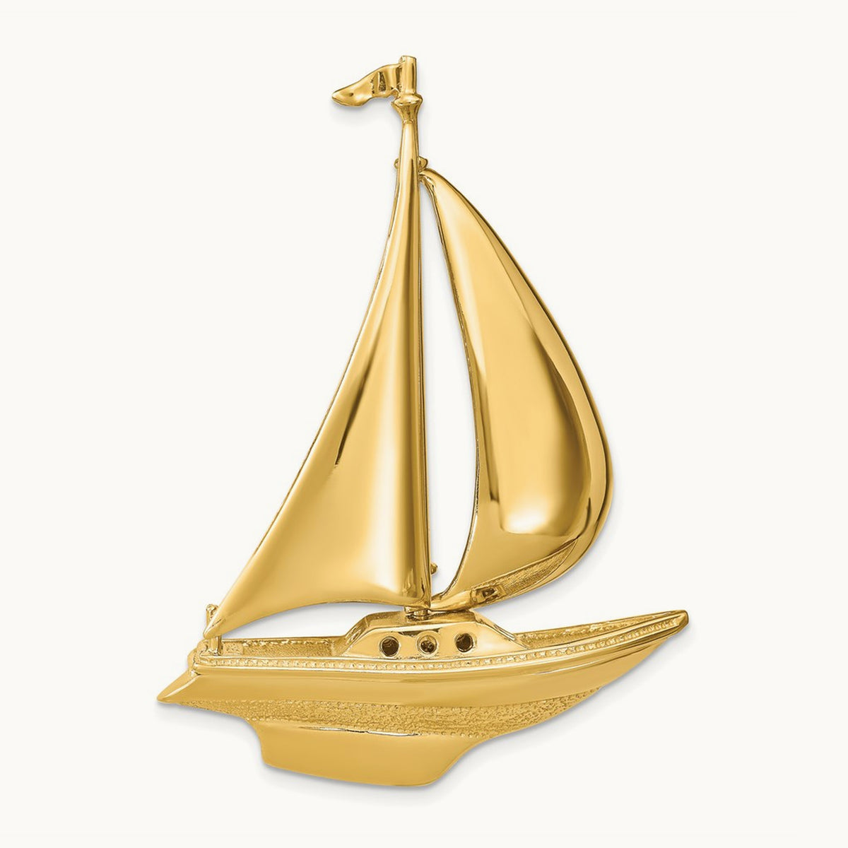 3D Moveable Sailboat Slide, 14K