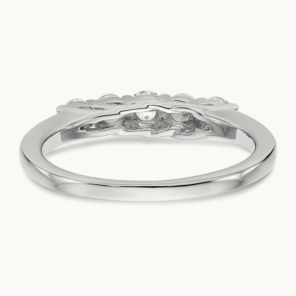 5-Stone Diamond Band, 14K White Gold