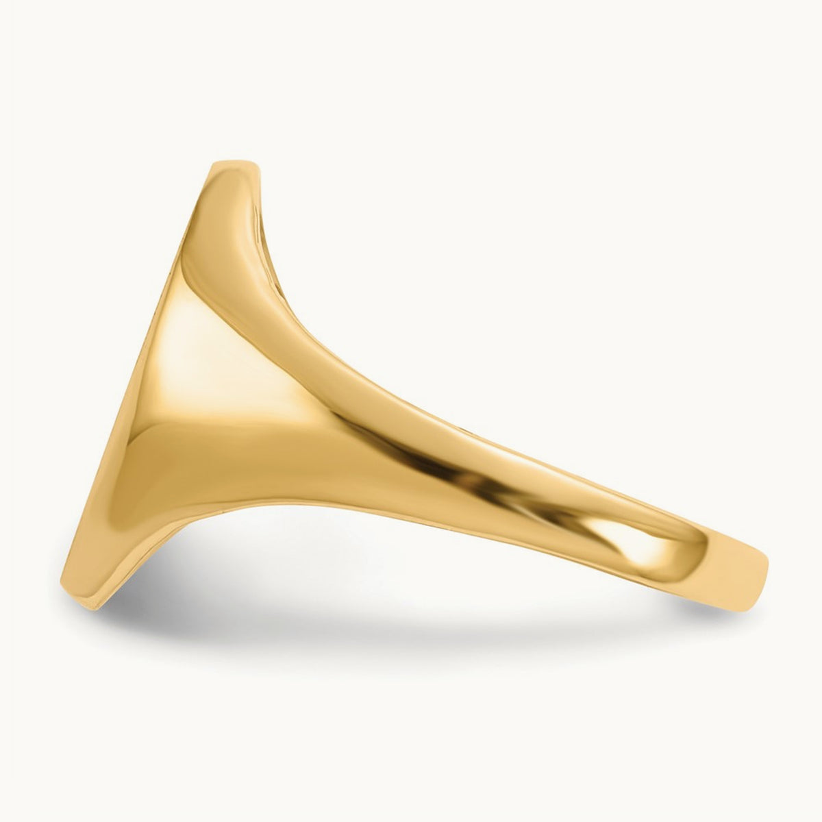 8.5x14. Closed Back Signet Ring, 0mm, 14K