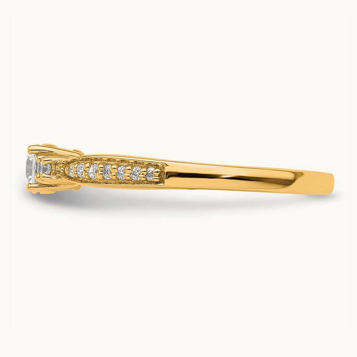 Petite Engagement Ring — 10K Yellow Gold, 7