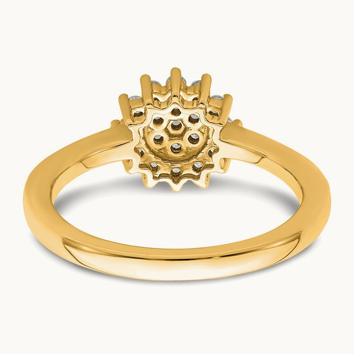Cluster Ring, 0.25 ct tw Lab-Grown Diamond — 14K Yellow Gold
