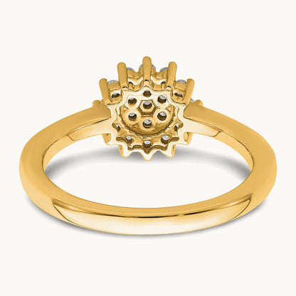 Cluster Ring, 0.25 ct tw Lab-Grown Diamond — 14K Yellow Gold