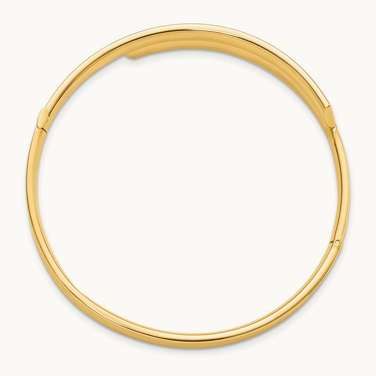 3/16 Polished Overlap Hinged Bangle, 14K Yellow Gold
