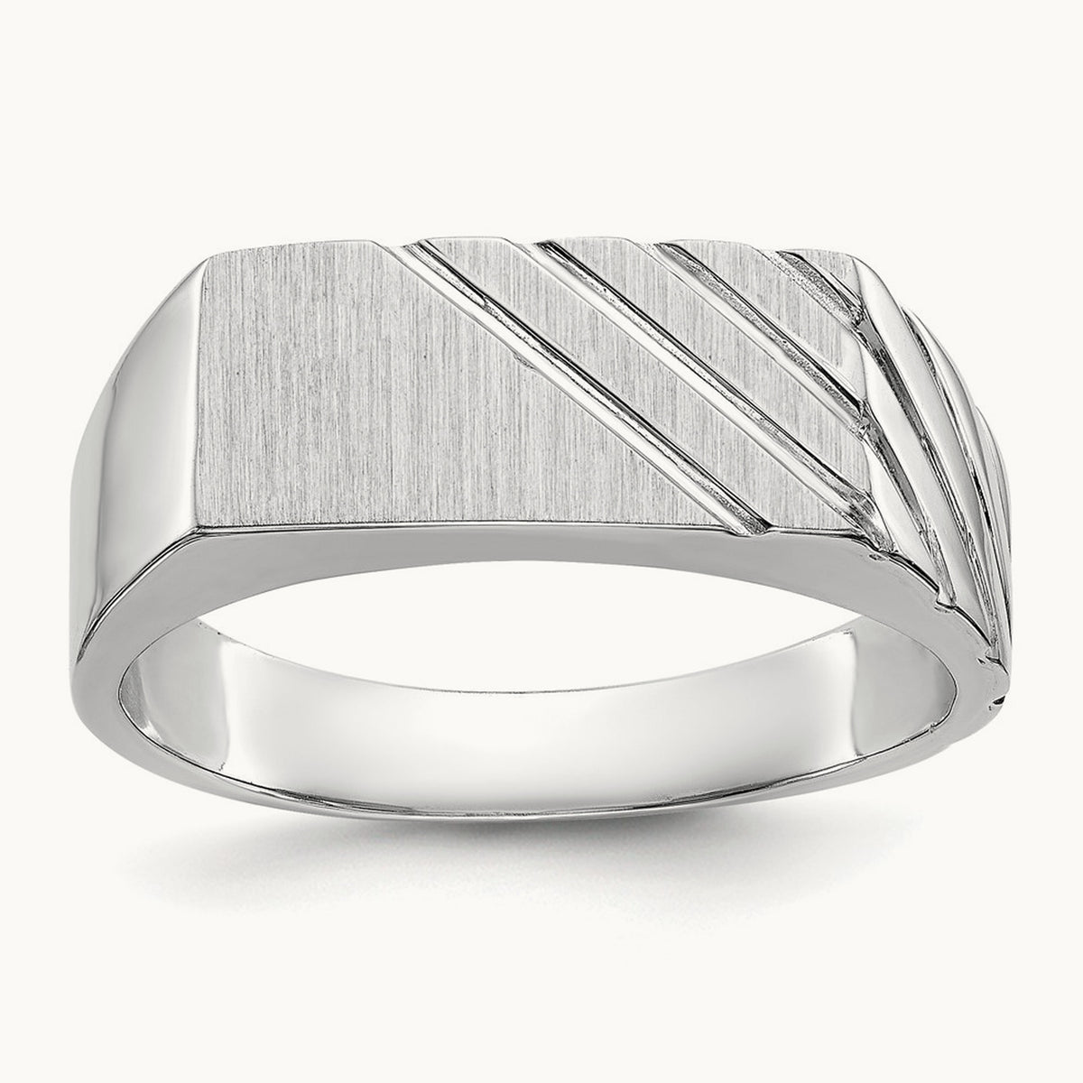 Open Back Mens Signet Ring — photo set
