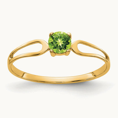 Peridot Ring — 14K Yellow Gold