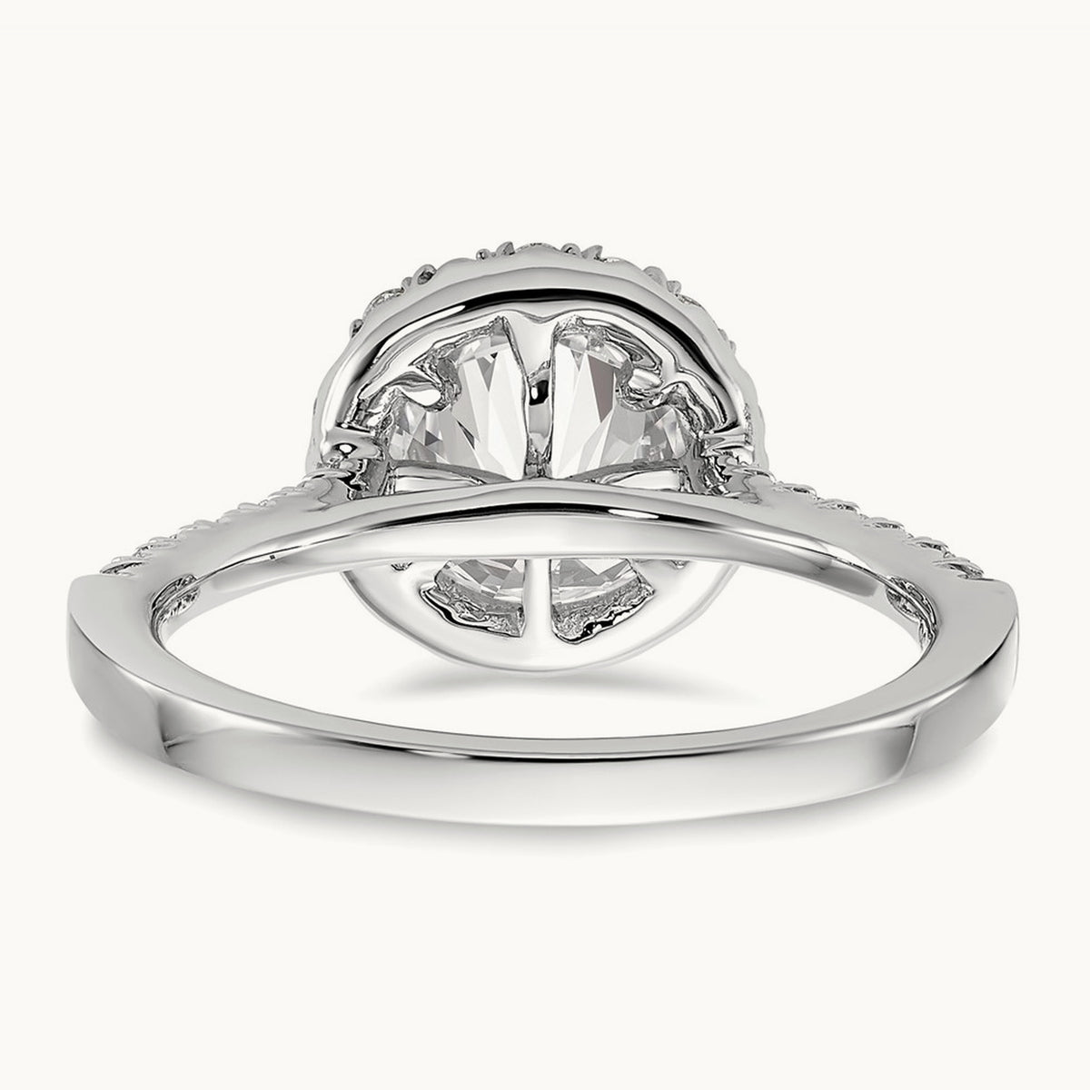 Semi-Mount Engagement Ring, 0.25-0.50 ct tw Lab-Grown Diamond — 1/2 ct (holds 1 1/2 ct center) · VS/SI (Great), 14K White Gold, 7