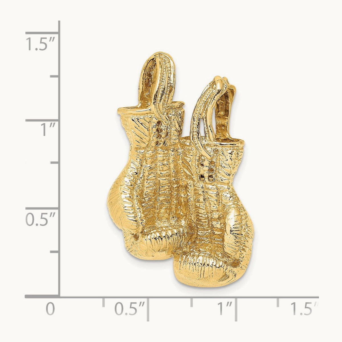 3-D Textured Double Boxing Gloves Slide, 14K