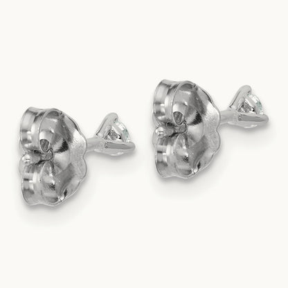 Round Stud Earrings, 0.10-6.00 ct tw Lab-Grown Diamond — 1/10 ct, 14K White Gold