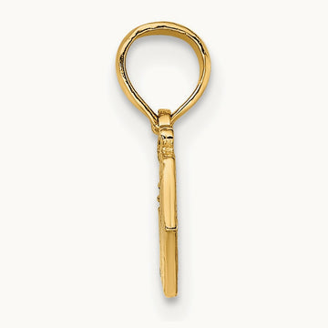 Wrapped Gift Box Charm, 14K