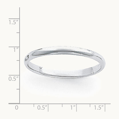 Half-Round Featherweight Band — 3mm