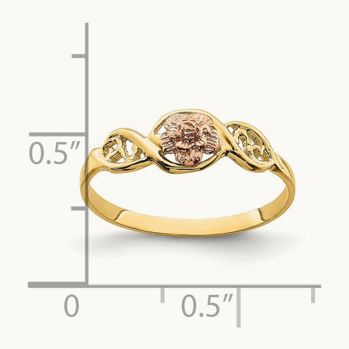 Flower Ring, 14K Two-tone