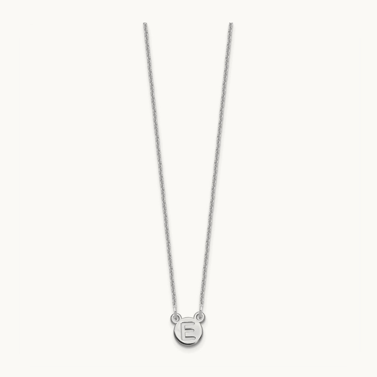 1 Letter Bubble Necklace, 10K White Gold