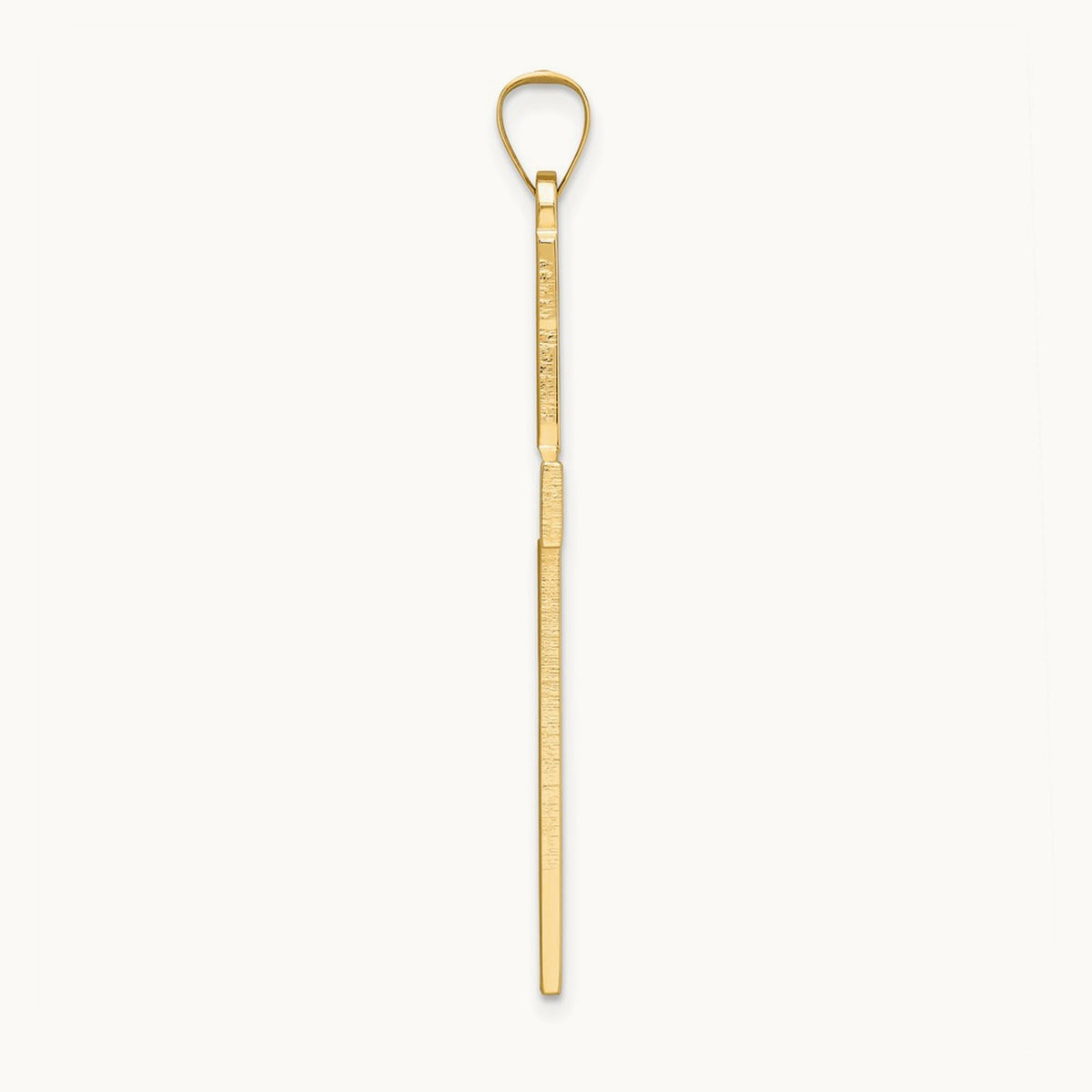 Polished Solid Cross Pendant — 47mm