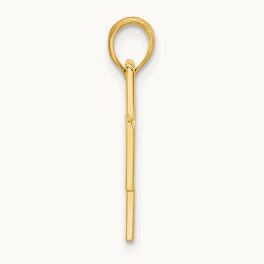 Polished Cross Pendant, 14K