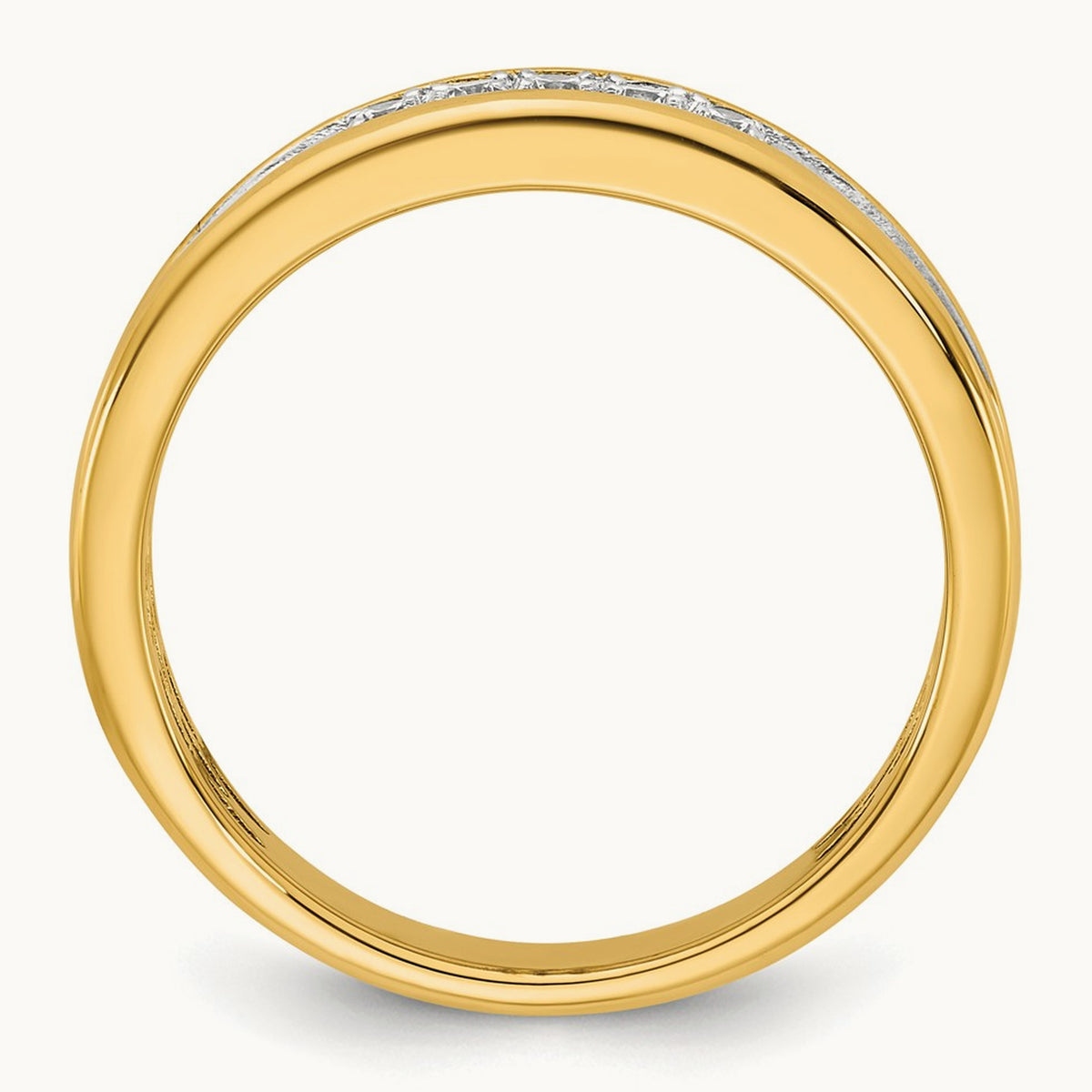 Setting: IB Goodman Men's Polished 5-Stone Diamond Ring Mounting, 14K Gold — 14K Yellow Gold